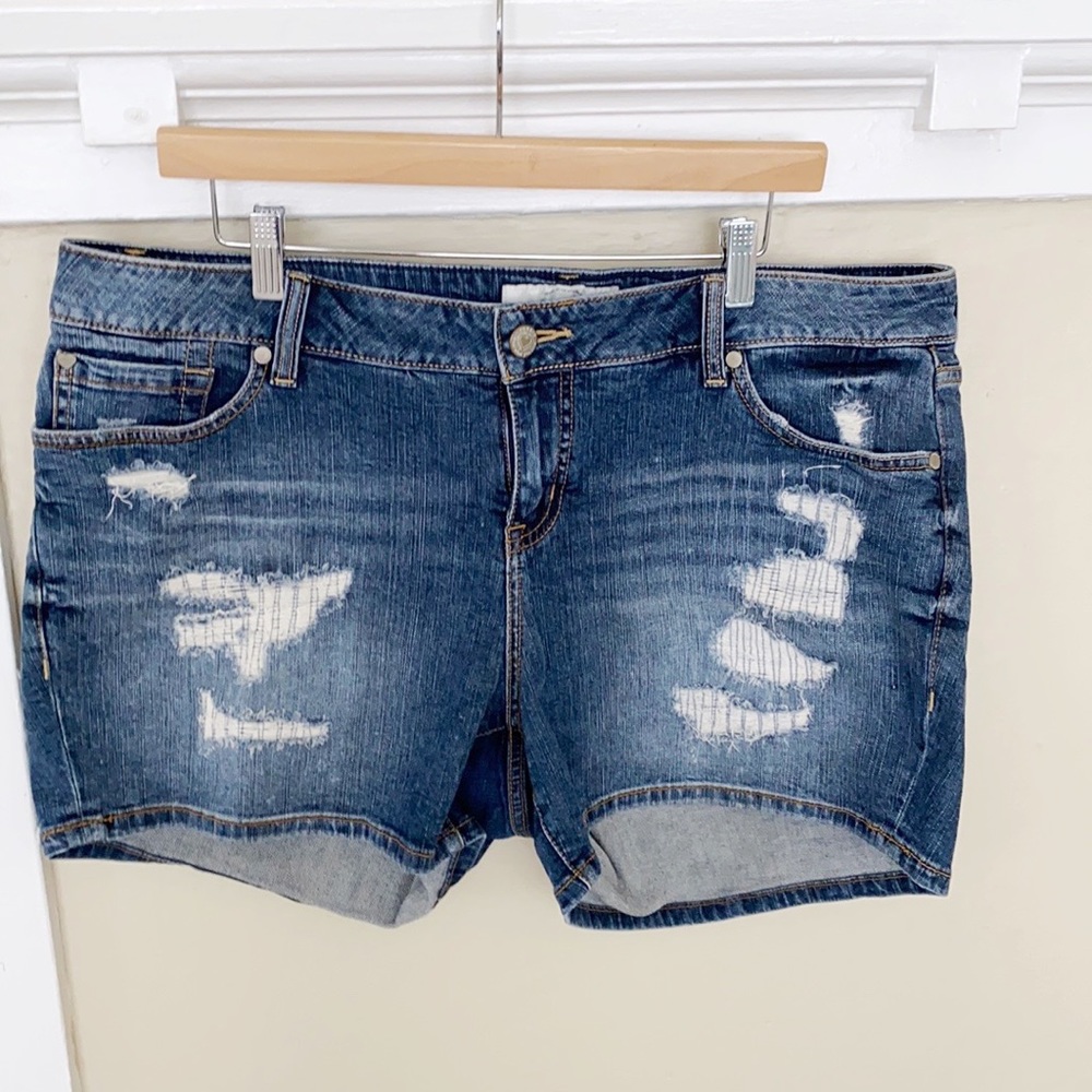 Torrid Distressed Jean Shorts